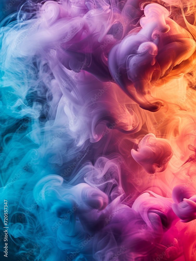 Abstract colored smoke. Explosion of colored powder. Texture background for design, wallpaper, poster, banner.