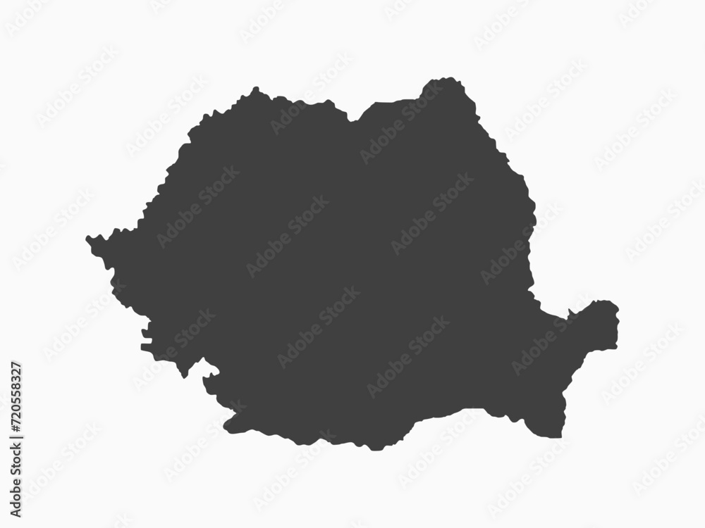 Vector map Romania, template outline country Vector map Romania, template outline country