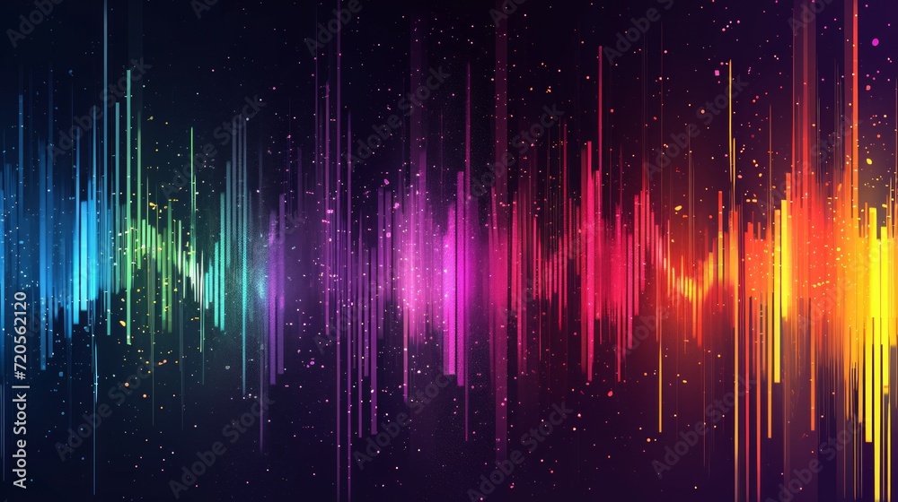 Colored background of abstract sound wave. Abstract flowing wavy, smoke lines. Vibrant colorful digital dynamic wave.. Colored background of abstract sound wave. Abstract flowing wavy, smoke lines. Vibrant colorful digital dynamic wave..