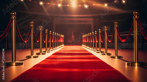 Red carpet staircase background, VIP entrance, night awards ceremony