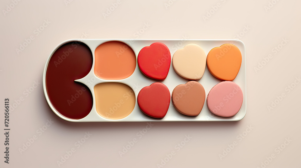 Minimalist Love Palette Flavorful Simplicity Background Ai Generative