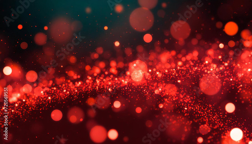 red glow particle abstract bokeh background