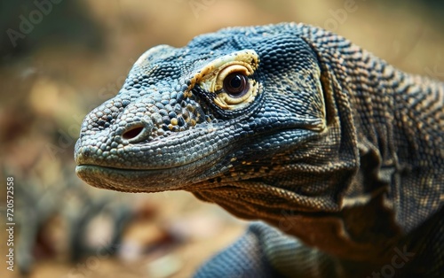Komodo dragon powerful jaw showcasing its lethal bite