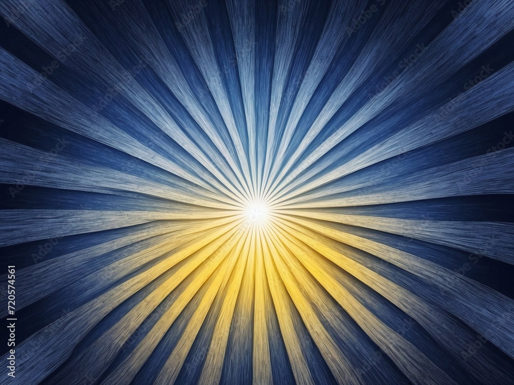 Fototapeta premium Fiber Texture Radial Background in Navy Blue Yellow White Gradient Colors