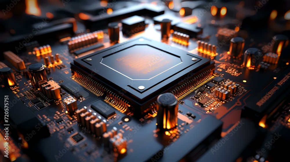 PU Chip on Circuit Board: Black Motherboard Wallpaper PU Chip on Circuit Board: Black Motherboard Wallpaper