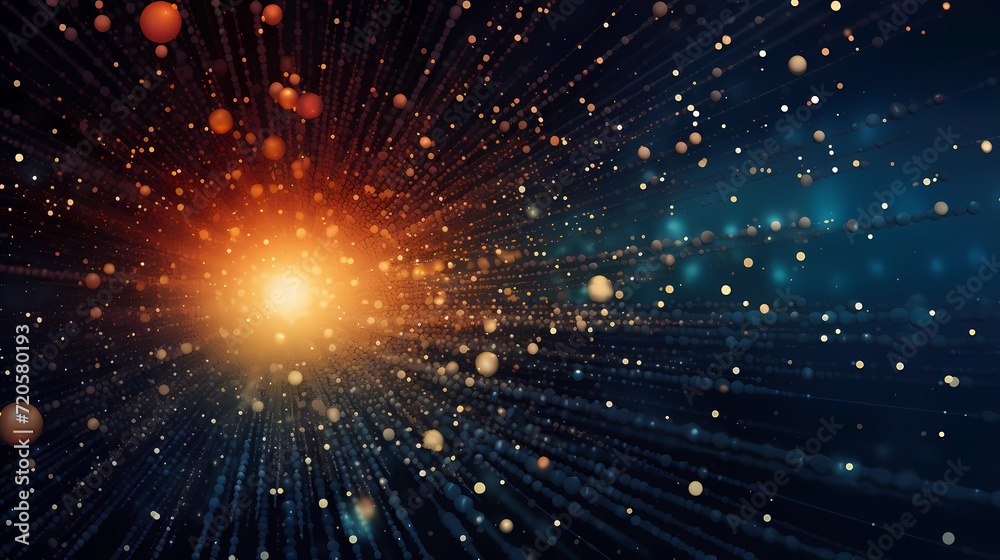 Fototapeta premium Abstract glitter lights background, blurred bokeh effect, holiday decoration background