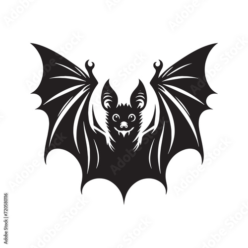Nocturnal Ballet: Bird Bat Silhouette Series in an Elegant Dance of Nightly Flight - Bat Silhouette - Bat Illustration - Bat Vector 