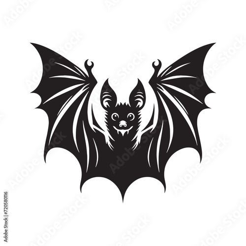 Nocturnal Ballet: Bird Bat Silhouette Series in an Elegant Dance of Nightly Flight - Bat Silhouette - Bat Illustration - Bat Vector
