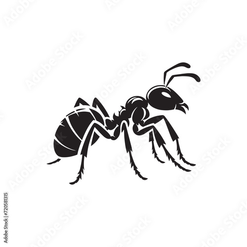 Busy Commuters: Ant Silhouette Series Depicting the Constant Activity of These Tiny Travelers - Ant Vector - Insect Silhouette - Ant Illustration
