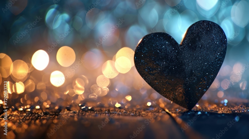 Fototapeta premium 3D rendered heart silhouette against a calming background