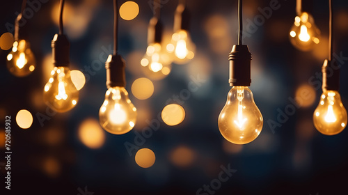 Abstract glitter lights background, blurred bokeh effect, holiday decoration background