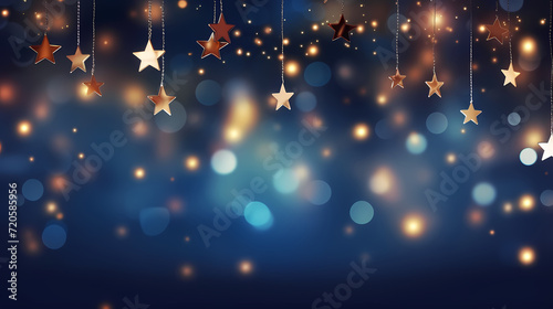 Abstract glitter lights background, blurred bokeh effect, holiday decoration background