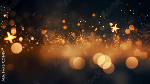 Abstract glitter lights background, blurred bokeh effect, holiday decoration background