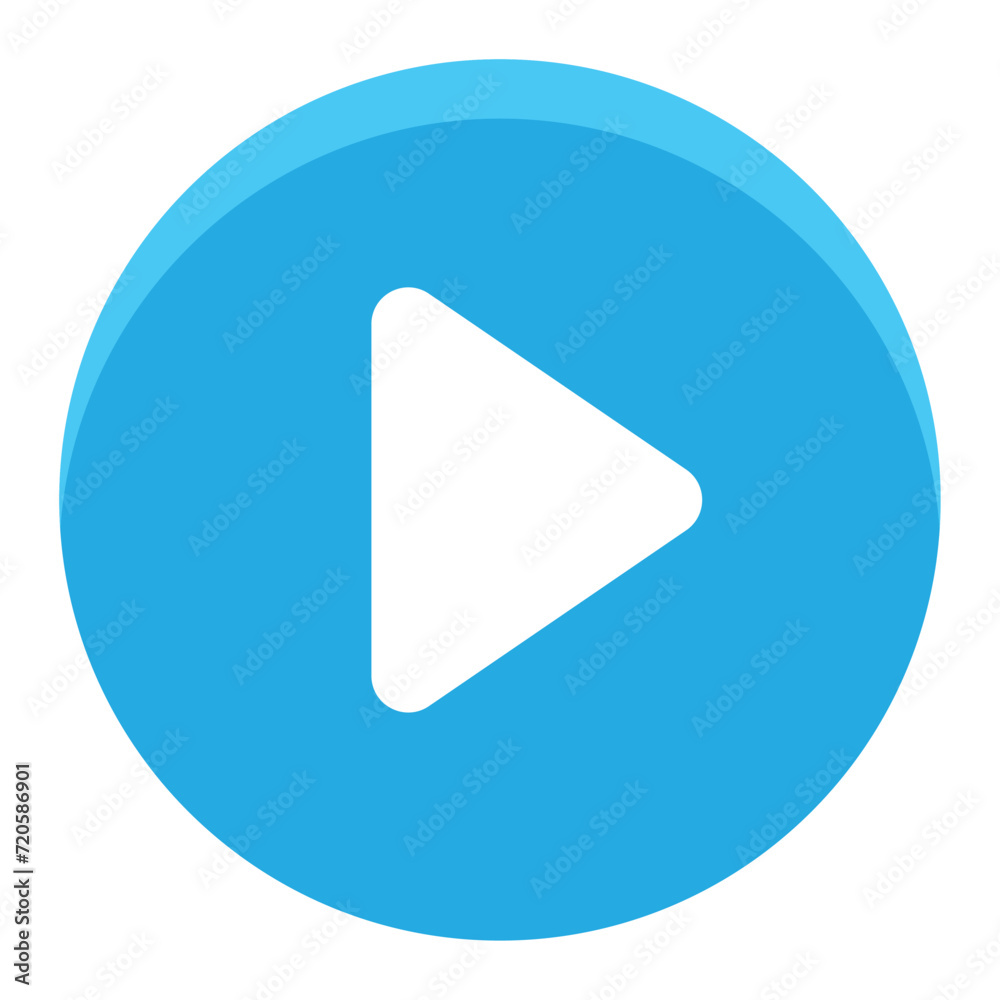 Play sign blue button. Blue play button Vector illustration isolated on a white background. Media, web and play symbol logo design, Digital Video Logo Design Template. Play sign blue button. Blue play button Vector illustration isolated on a white background. Media, web and play symbol logo design, Digital Video Logo Design Template.