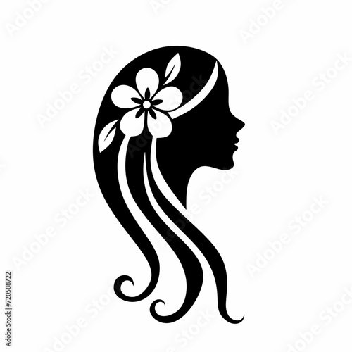 silhouette woman face glamorous fashion icon vector image