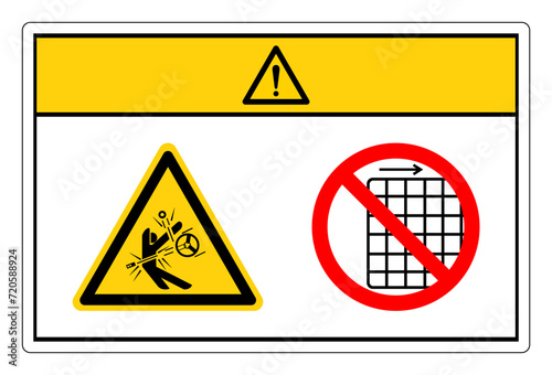 Caution High Speed Moving Parts Do Not Remove Guard Symbol Sign, Vector Illustration, Isolate On White Background Label .EPS10