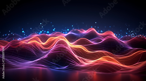 Abstract background of future network technology and network connections