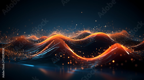 Abstract background of future network technology and network connections