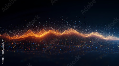 Abstract background of future network technology and network connections