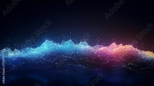 Abstract background of future network technology and network connections