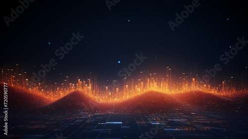 Abstract background of future network technology and network connections