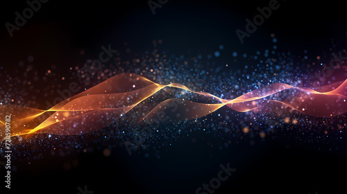 Abstract background of future network technology and network connections