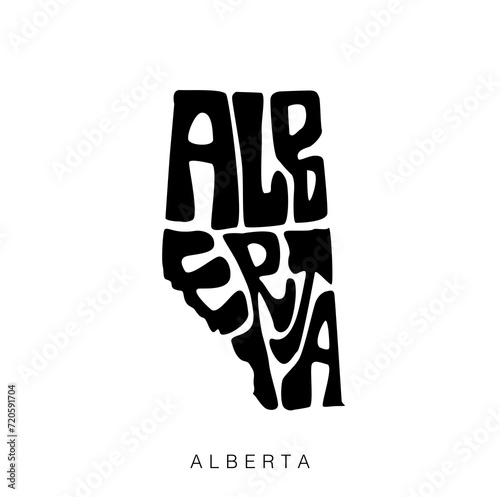 Alberta map lettering 