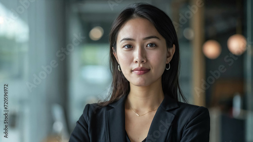 Confident Arab Businesswoman Standing in Office and Looking at Camera. Arab Woman CEO And Entrepreneur