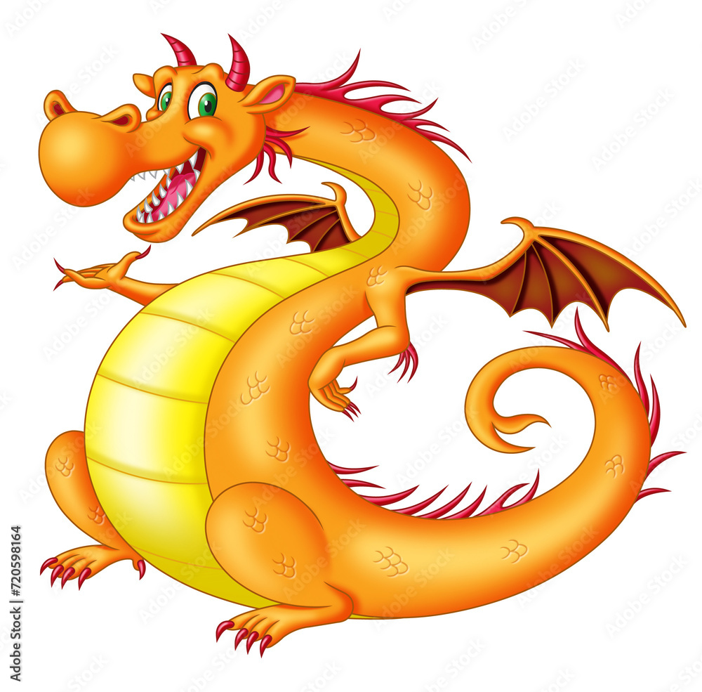 Naklejka premium cartoon dragon character