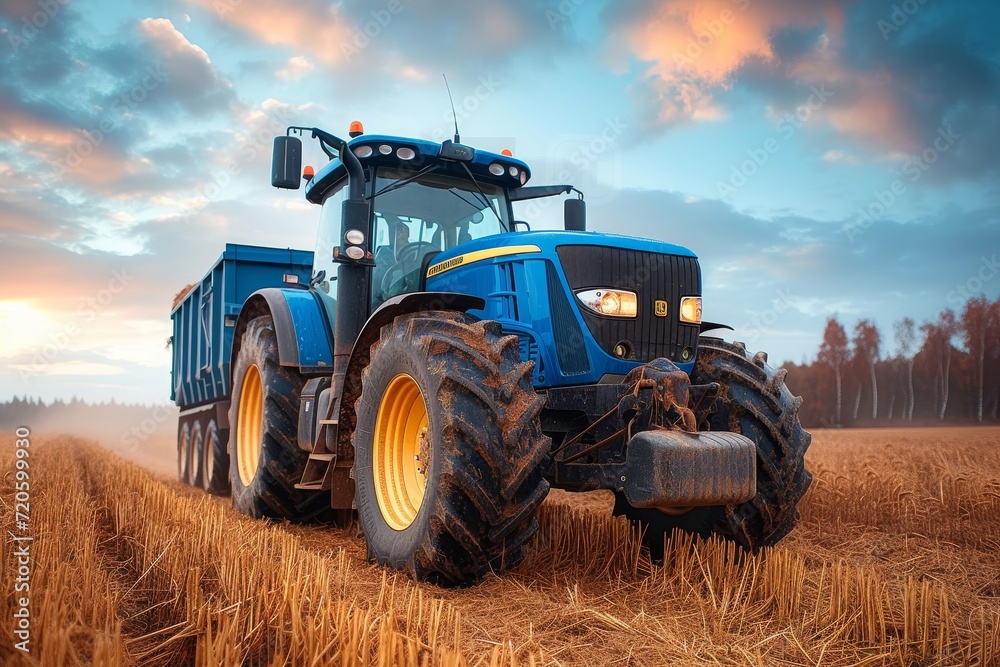 Fototapeta premium A stylish woman confidently wears a shawl and scarf while standing in front of a car, with the majestic mountains in the background and the city street bustling behind her