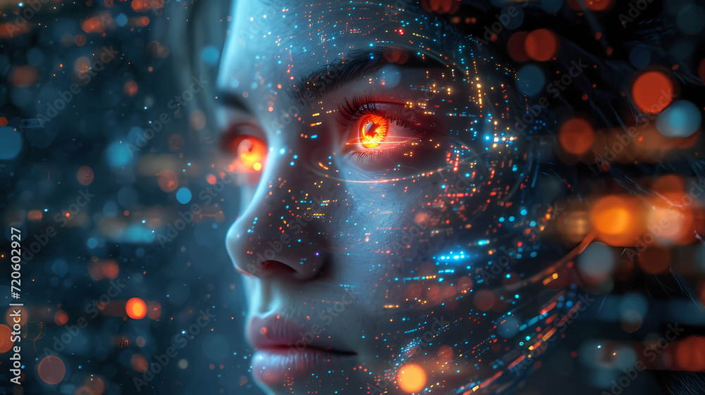 Harmony of Human and Tech. Conceptual Digital Art Illustration Harmony of Human and Tech. Conceptual Digital Art Illustration