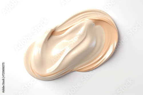 foundation strokes swatches beige cream. isolated on white background.