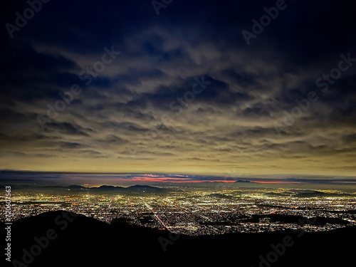 City lights view sunset San Bernardino photo