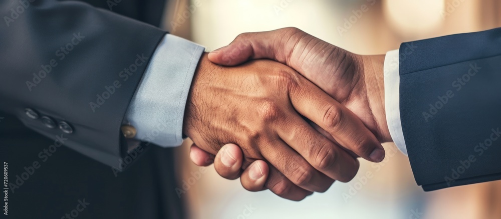 Handshake agreement join the property business. Generative AI
