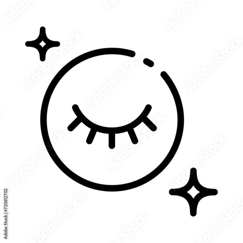 Eye makeup remover line icon. Delicate liquid for clean eye from cosmetic. Beauty procedure