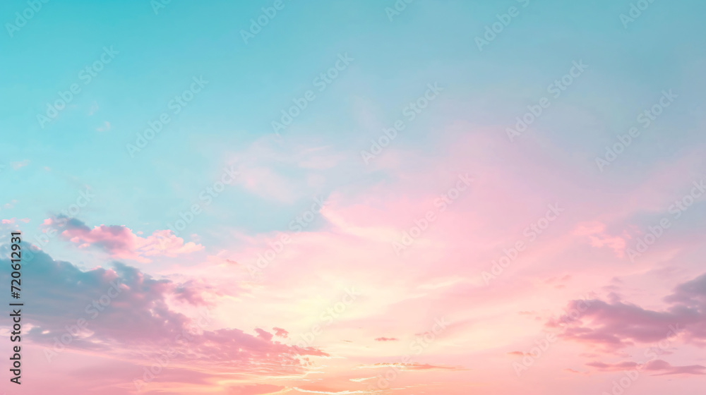 A simple gradient sky background transitioning from soft pink to light blue symbolizing calm and hope.