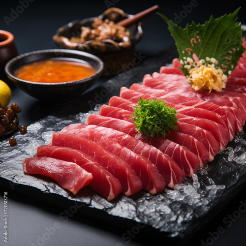 Fresh raw Tuna sashimi.