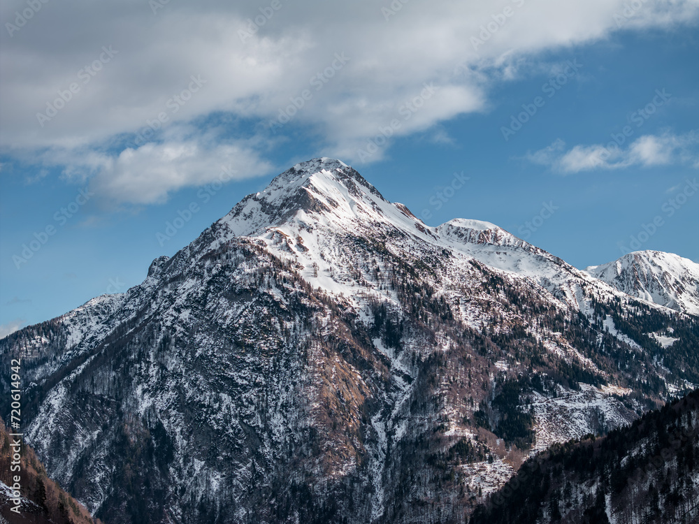Winter Mountain Scenery in The Alps in Austria