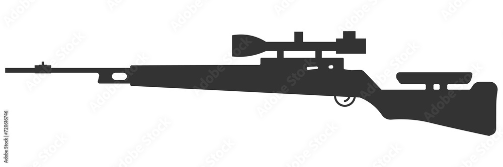 Gun icon. Weapon sniper rifle symbol vector ilustration.