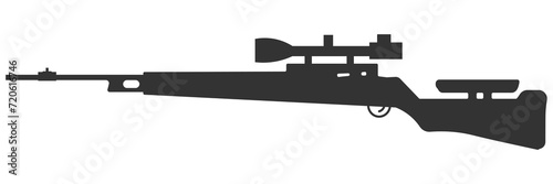 Gun icon. Weapon sniper rifle symbol vector ilustration. © Захар Филипчук