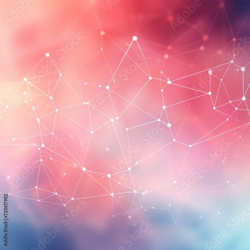Abstract blush background with connection and network concept, cyber blockchain