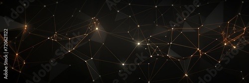 Abstract ebony background with connection and network concept