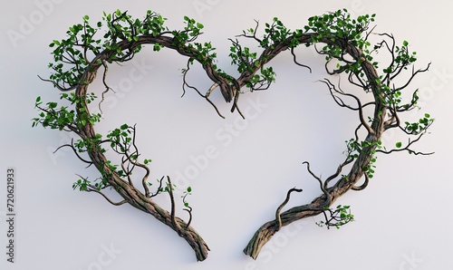 a pair of realistic 3d tree branches in the shape 