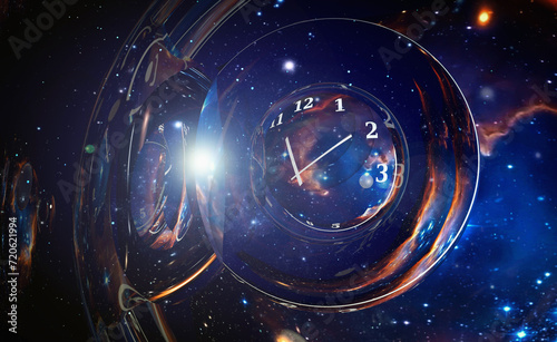 Time and Space.
Elements of this image furnished by NASA.