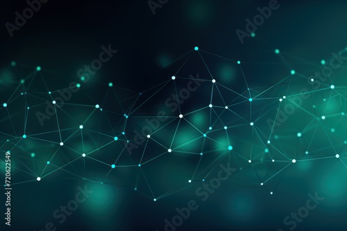 Abstract jade background with connection and network concept, cyber blockchain