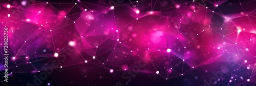 Abstract magenta background with connection and network concept  cyber blockchain