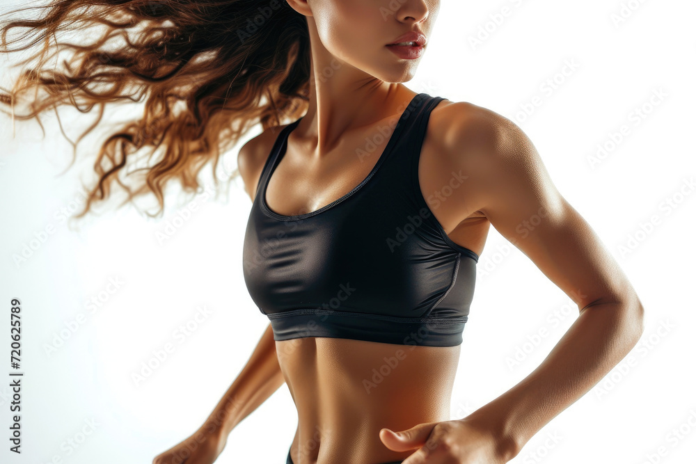 Fit Female Athlete in Calisthenics Close-Up Fit Female Athlete in Calisthenics Close-Up