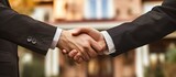 Handshake agreement join the property business. Generative AI