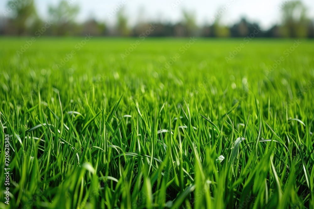 Growing grass chart on the grassy field. Growing grass chart on the grassy field.