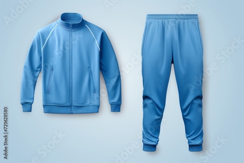 tracksuit with hoodie, collection in light blue. sweatshirt with a hood.
